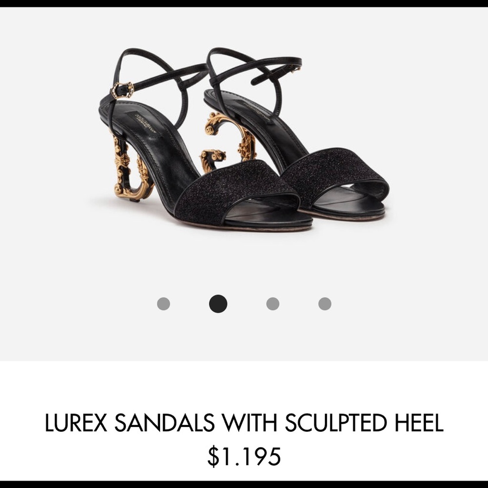 Dolce and Gabbana lurex heels